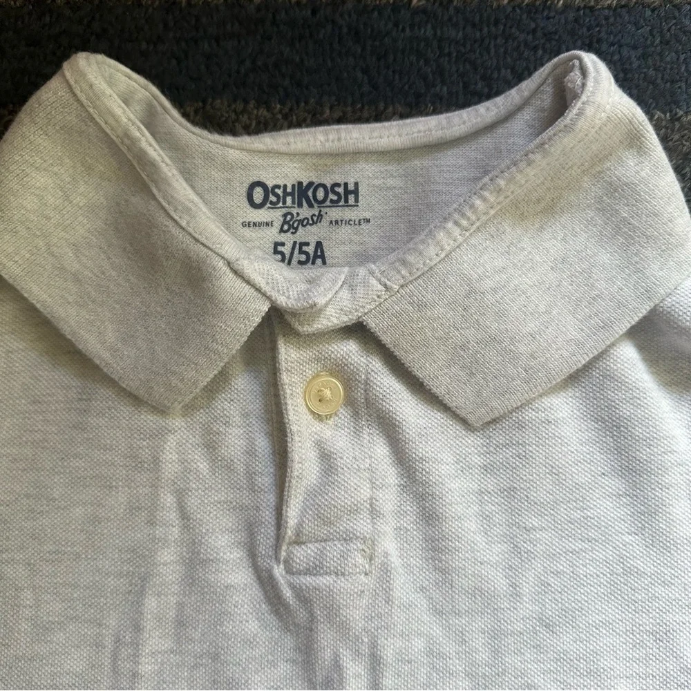 Oshkosh B’gosh Boys Gray Polo Shirt Size‎ 5